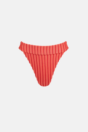 Rhythm Terry Sands Stripe Hi Banded Pant Red