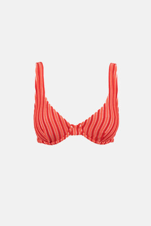 Rhythm Terry Sands Stripe Underwire Top Red