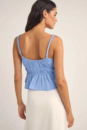 Rhythm Tyler Baby Doll Top Cornflower