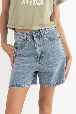 Rhythm Escape Denim Short Washed Blue