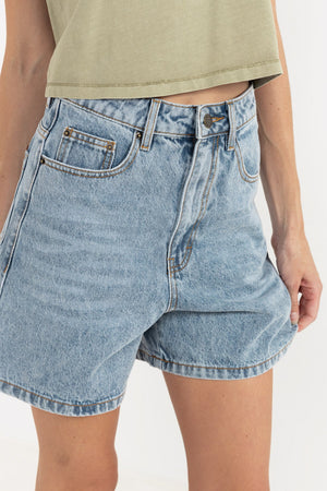 Rhythm Escape Denim Short Washed Blue