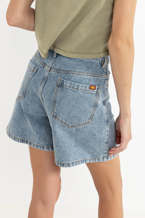 Rhythm Escape Denim Short Washed Blue