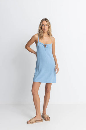 Rhythm Seacoast Keyhole Slip Dress Sky