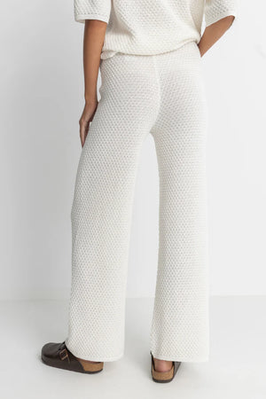 Rhythm Dune Wide Leg Knit Pant White