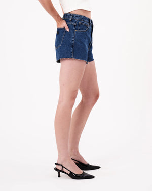 Abrand High Relaxed Short Bella Mid Blue