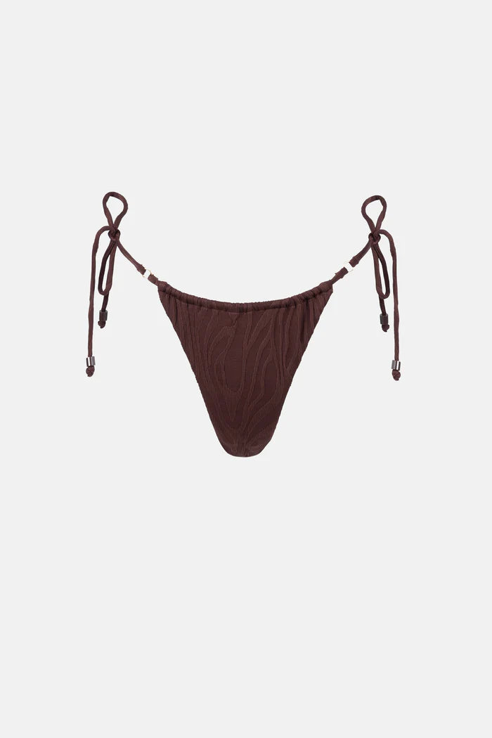 Rhythm Amazon Gathered Tie Side Itsy Pant Chocolate