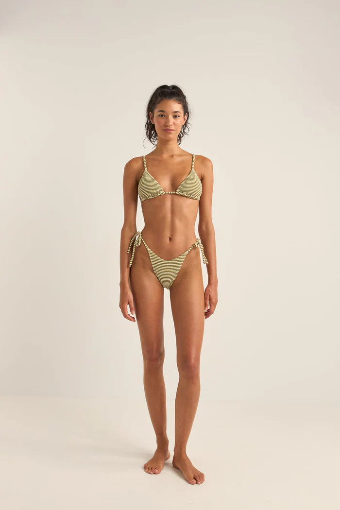 Rhythm Cove Stripe Slide Tri Top Olive