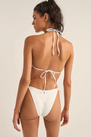 Rhythm Brighton Eyelet Slide Tri Top Ivory