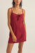 Rhythm Seacoast Keyhole Slip Dress Sangria