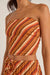 Rhythm Chica Stripe Strapless Top Brown