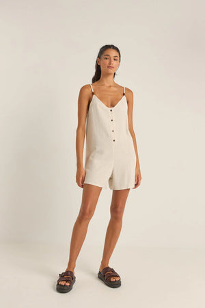 Rhythm Essential Adjustable Romper Oat