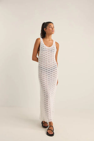 Rhythm Madison Maxi Tank Dress White