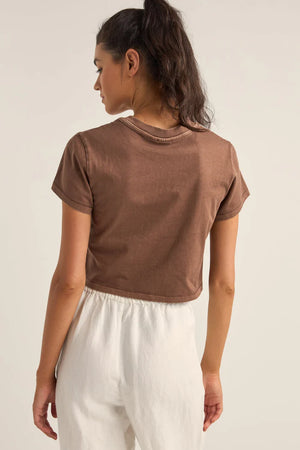 Rhythm Sunshine Crop Crew Tee Chocolate