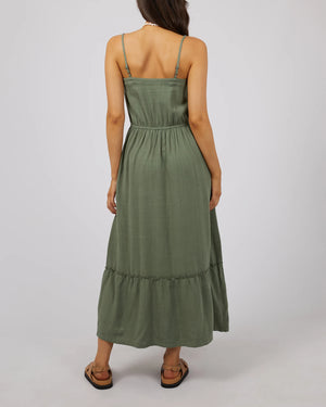 All About Eve Luxe Linen Maxi Dress Khaki