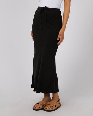 All About Eve Luxe Linen Maxi Skirt Black