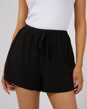 All About Eve Luxe Linen Mini Short Black