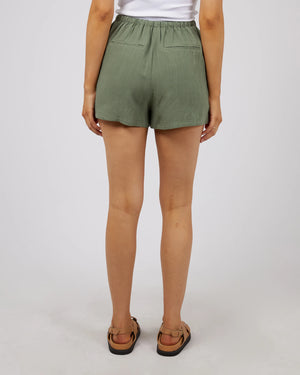 All About Eve Luxe Linen Mini Short Khaki