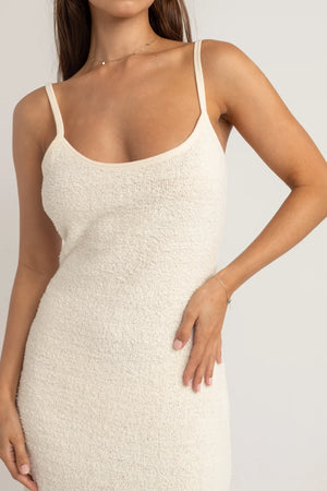 Rhythm Sofia Boucle Midi Dress Cream
