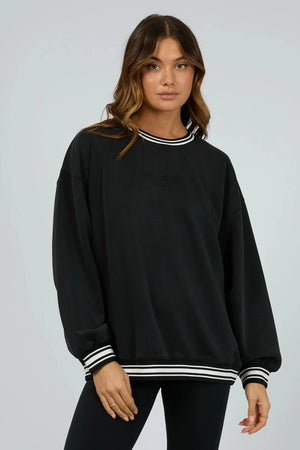 AAE Luxe Active College Crew Sweater Black