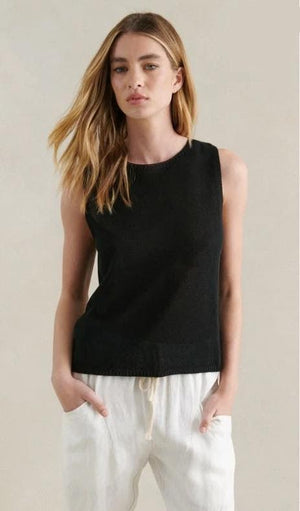 Little Lies Spring Tank Black