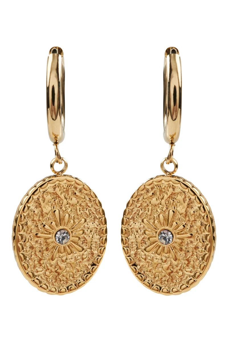 Eb & Ive Heritage Earring - Gold Coin