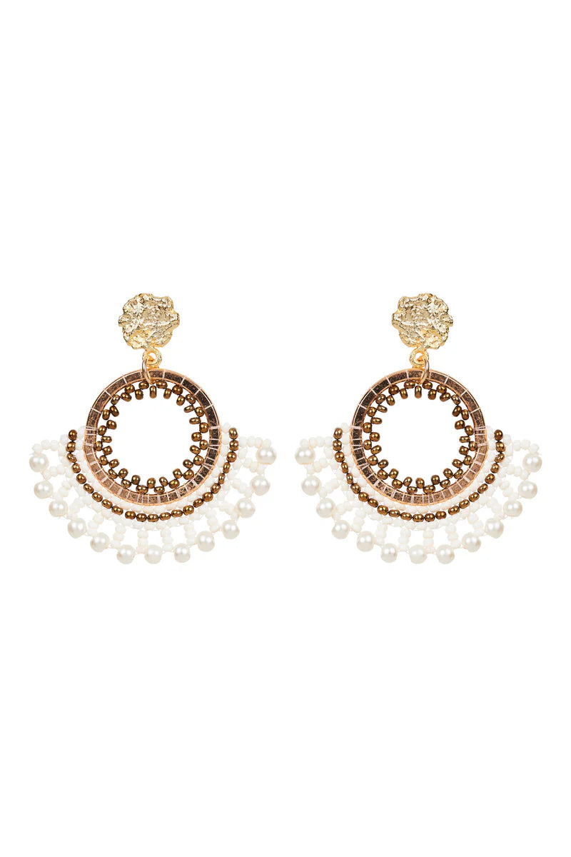 Eb & Ive Palme Earring - Caramel