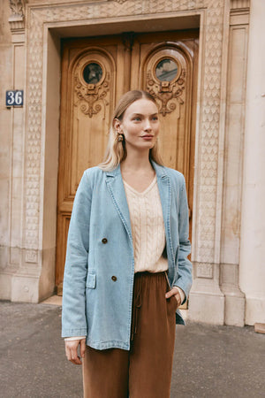 Eb & Ive Pepi Denim Blazer Denim