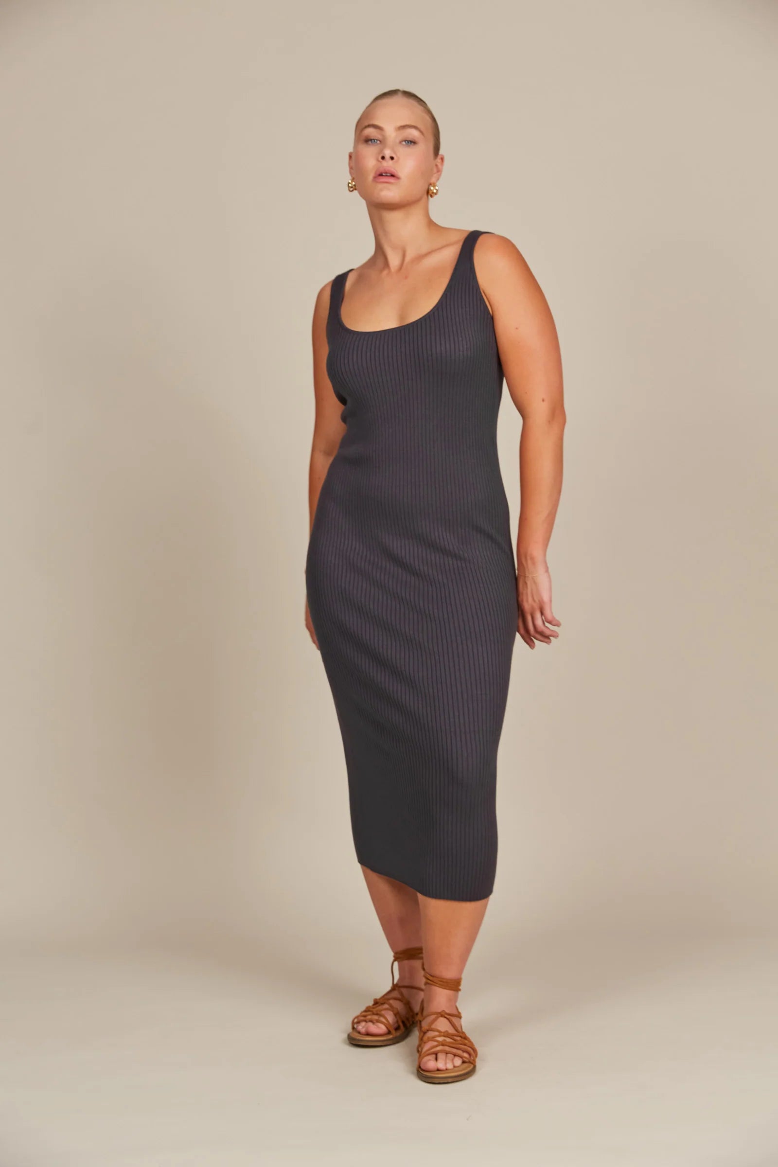 Isle of Mine Adele Tank Dress Graphite