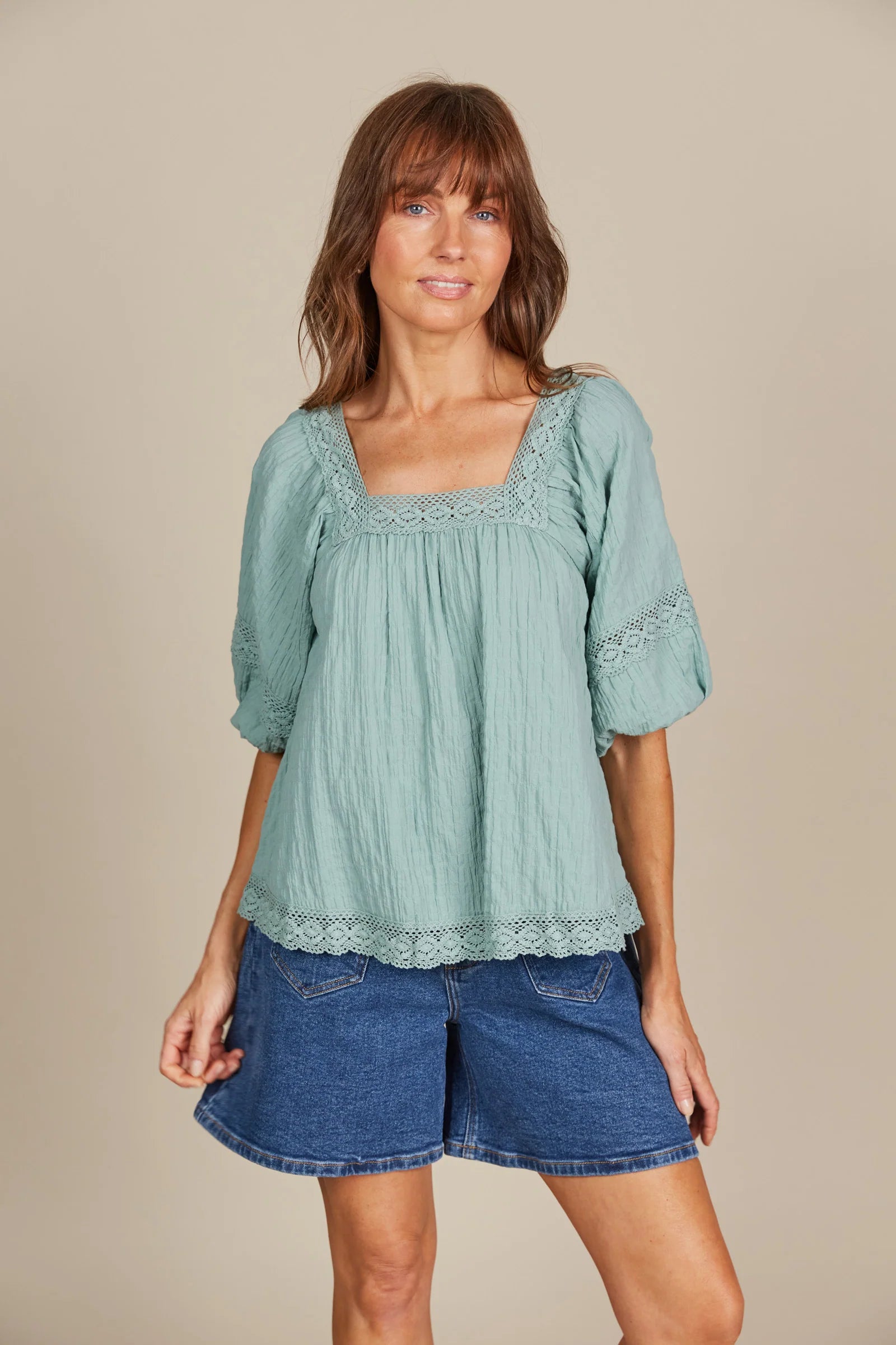 Isle Of Mine Fleur Top Seafoam