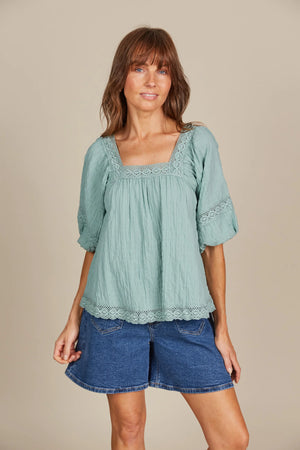 Isle Of Mine Fleur Top Seafoam