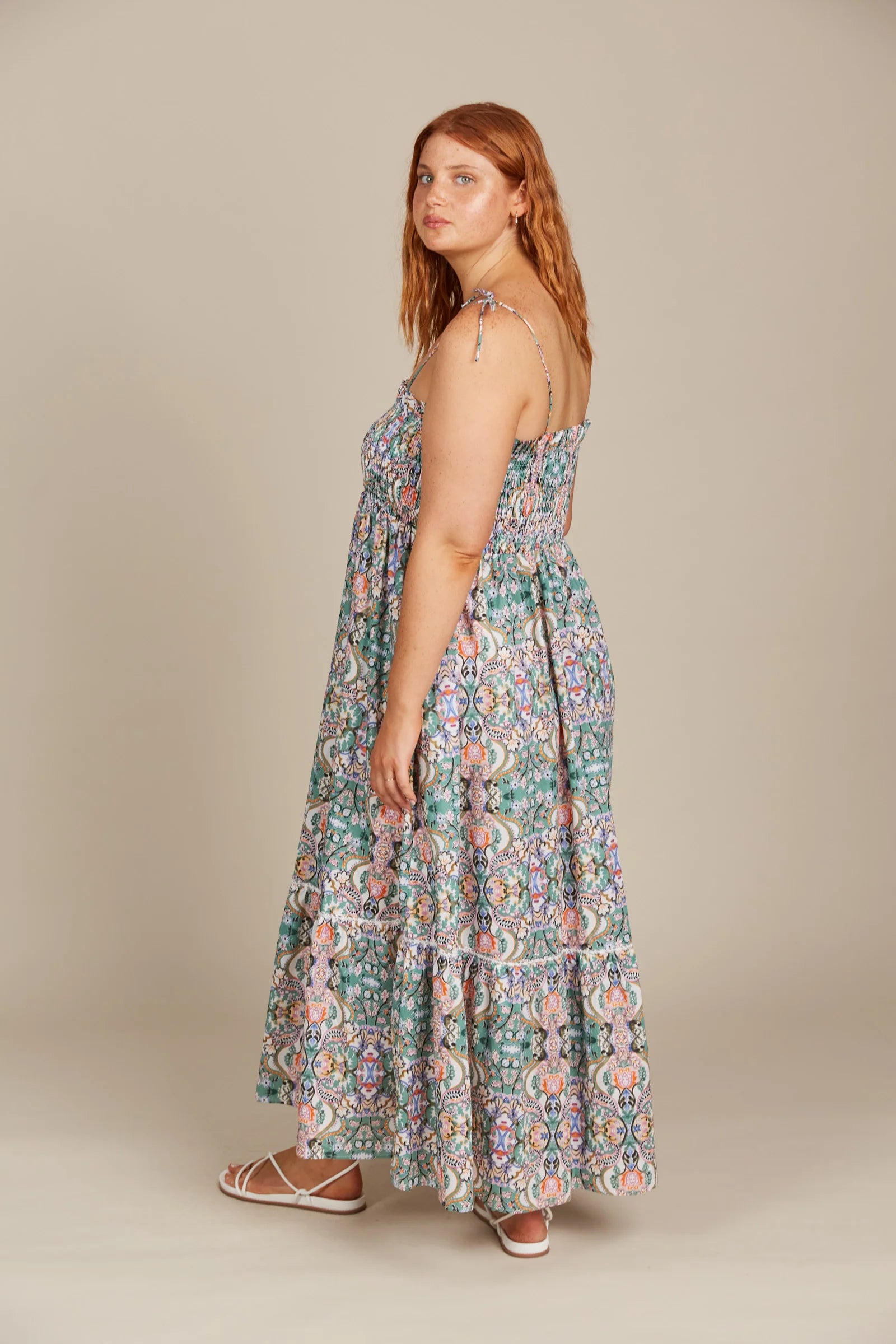 Isle Of Mine Remi Shirred Maxi Lotus Fleuron