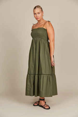 Isle Of Mine Remi Shirred Maxi Lotus