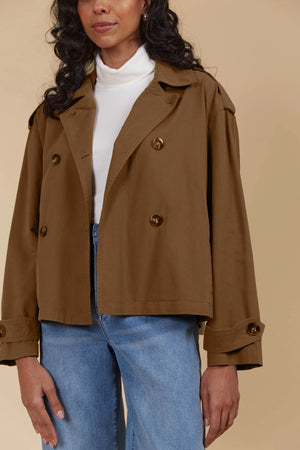 Isle Of Mine Freya Crop Trench Toffee