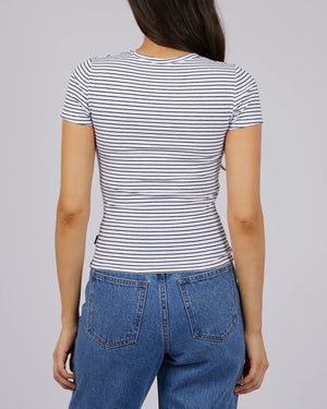 All About Eve Eve Rib Stripe Tee White