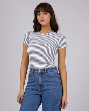 All About Eve Eve Rib Stripe Tee White