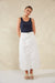 Haven Dalton Denim Skirt White