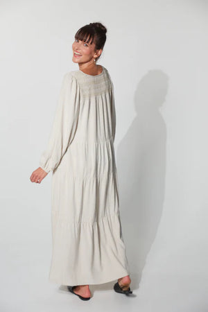 Haven Lauder Tiered Maxi Flax