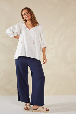 Haven Sardinia Relaxed Blouse Bianco