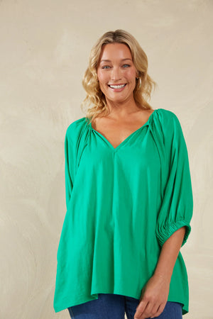 Haven Sardinia Relaxed Blouse Verde