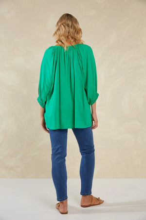 Haven Sardinia Relaxed Blouse Verde