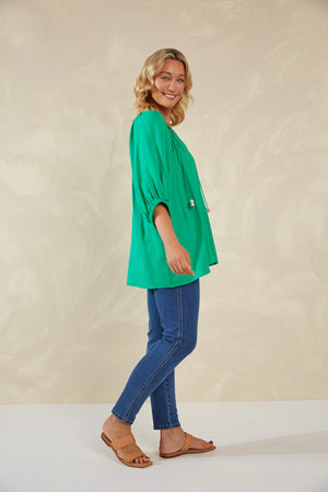 Haven Sardinia Relaxed Blouse Verde