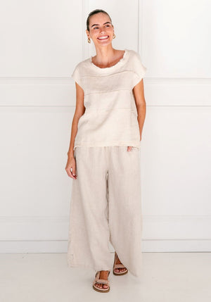 Soul Sparrow Linen Pants Natural