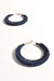 Adorne Bead And Raffia Event Hoops Navy