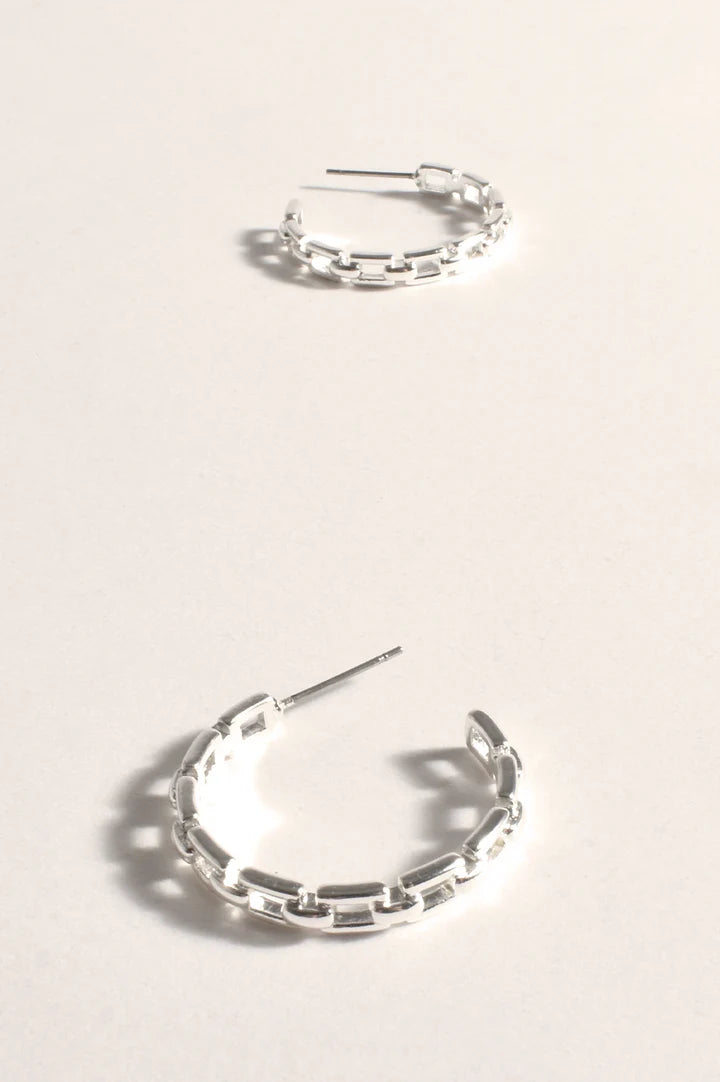 Adorne Chain Pattern Hoops