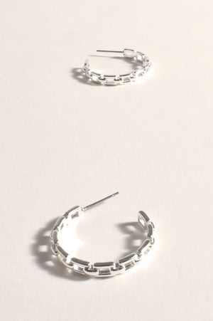 Adorne Chain Pattern Hoops