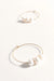 Adorne Trio Pearl Fine Wire Hoops Gold/Cream