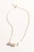 Adorne Pearl Panel Fine Short Necklace Gold