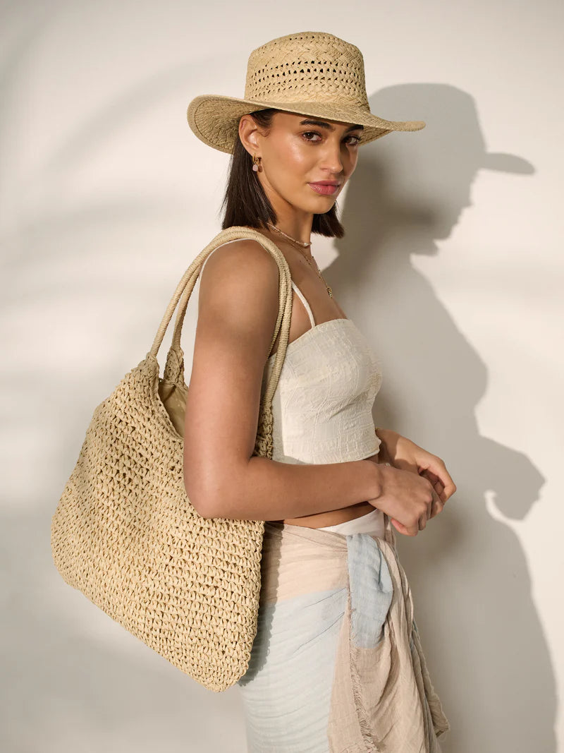 Angels Whisper Solana Summer Tote Bag Beige