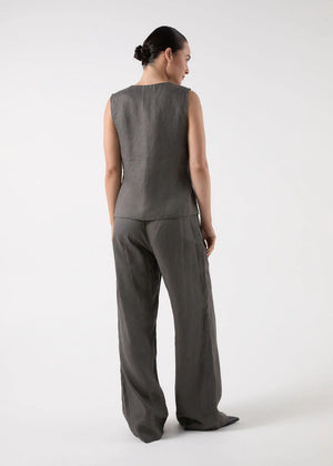 Bisk The Label Claudia Linen Vest Slate