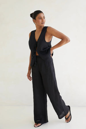 Bisk The Label Minnie Linen Pants Black